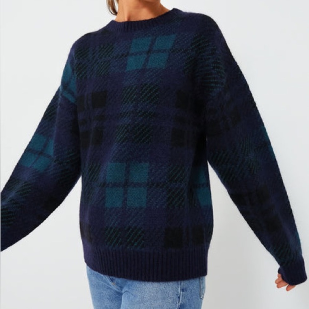 BRAND NEW Cynthia Rowley Black and Blue  Mohair Sweater in Medium